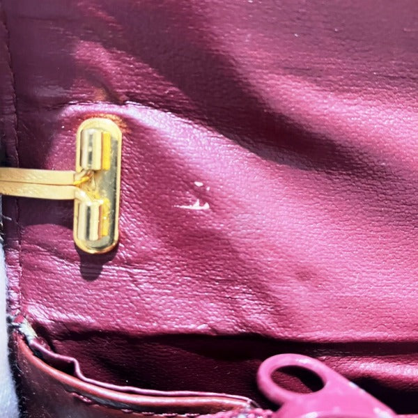 Cartier Must Line Bordeaux Leather Clutch Bag in Good Condition