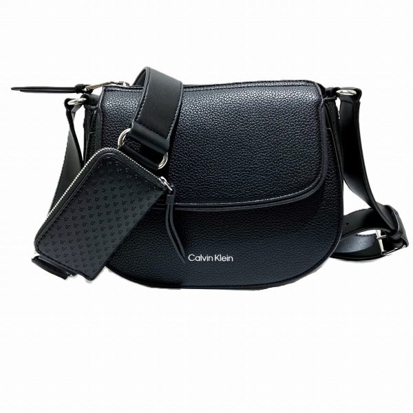 Calvin Klein Leather Flap Crossbody Bag