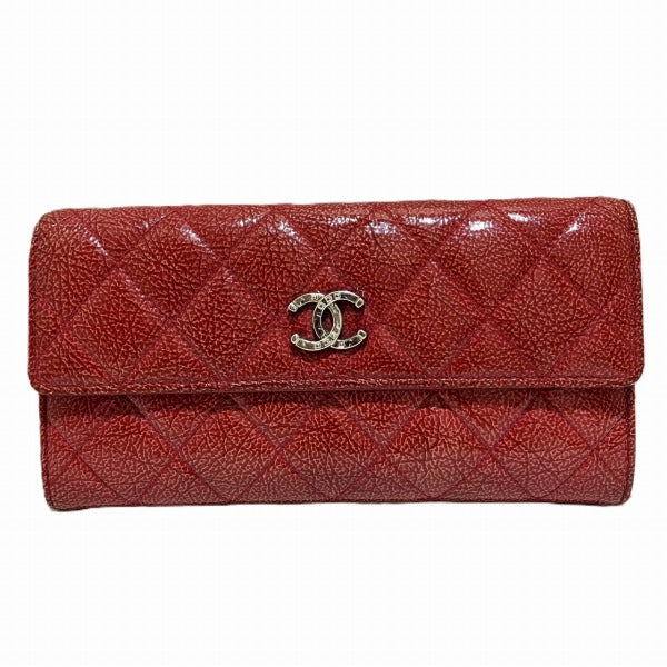 Chanel Matelasse Leather Long Wallet in Fair Condition