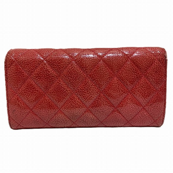 Chanel Matelasse Leather Long Wallet in Fair Condition