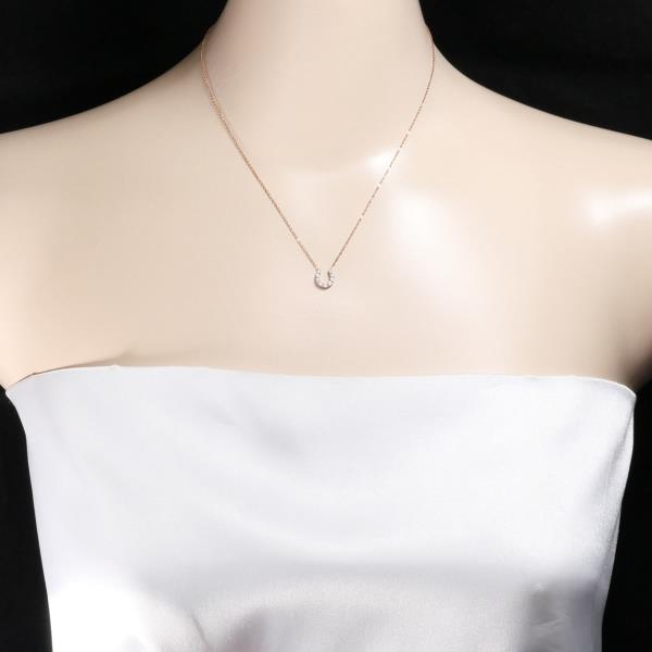 Canal 4℃ Silver YG Plated Zirconia Necklace in Excellent Condition