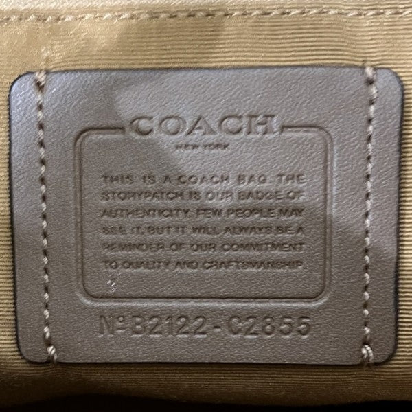 Coach Signature PVC Leather Shoulder Bag C2855 in Good Condition