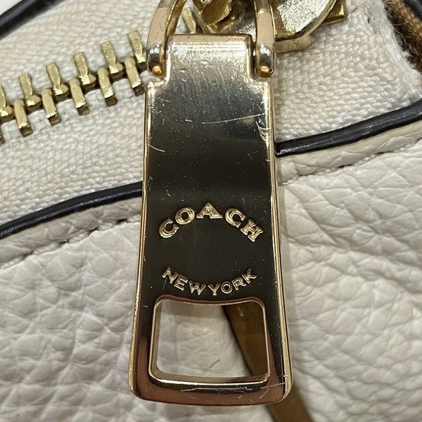 Coach Signature PVC Leather Shoulder Bag C2855 in Good Condition