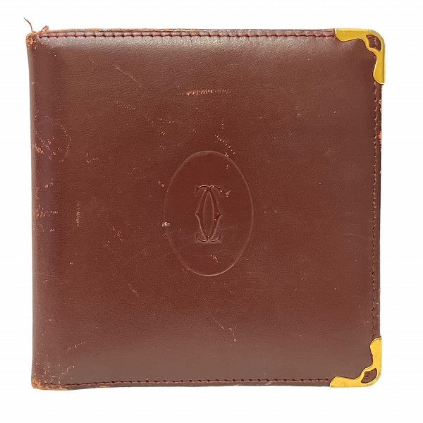 Cartier Must Line Leather Bifold Wallet in Good Condition