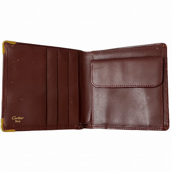 Cartier Must Line Leather Bifold Wallet in Good Condition