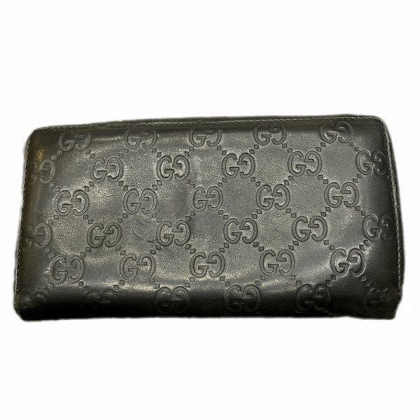 Gucci Leather Zip-Around Wallet 244994 in Fair Condition