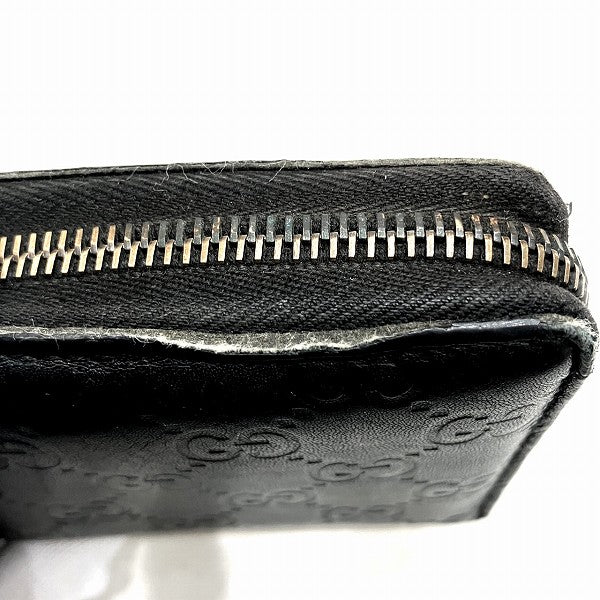 Gucci Leather Zip-Around Wallet 244994 in Fair Condition