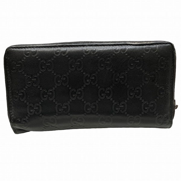 Gucci Leather Zip-Around Wallet 244994 in Fair Condition