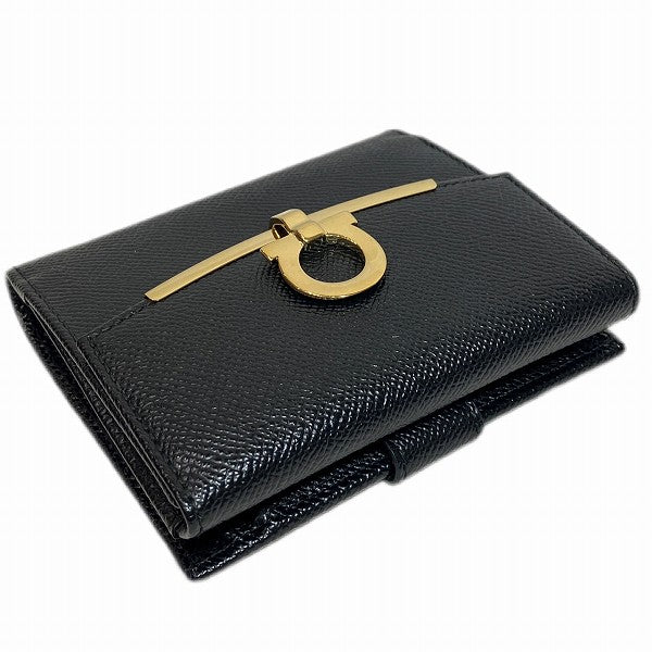 Salvatore Ferragamo Leather Bifold Wallet Unisex in Good Condition