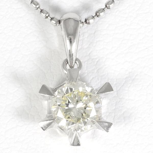 Platinum PT900 PT850 Yellow Diamond Necklace