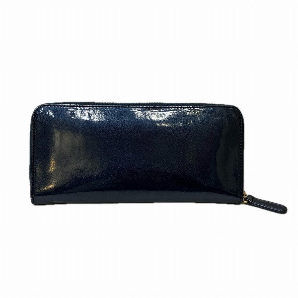 Kitamura Blue Round Zipper Long Wallet for Women in Good Condition