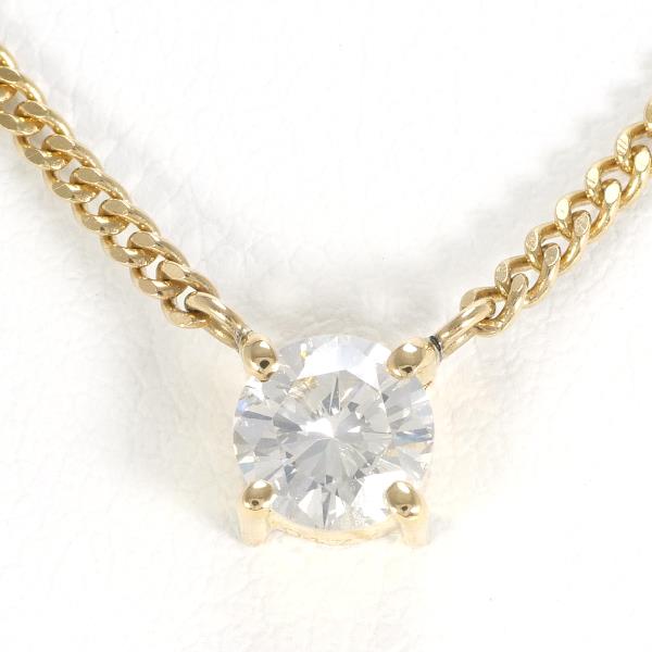 K18 Yellow Gold Diamond Necklace 0.477 SI2 in Excellent Condition