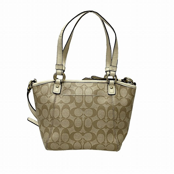 Coach Peyton Signature 2WAY Handbag F20097 in Good Condition