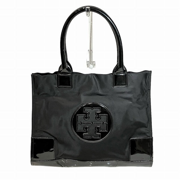 Tory Burch Patent Leather Black Tote Bag in Good Condition