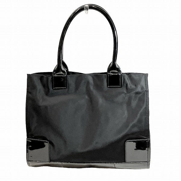 Tory Burch Patent Leather Black Tote Bag in Good Condition