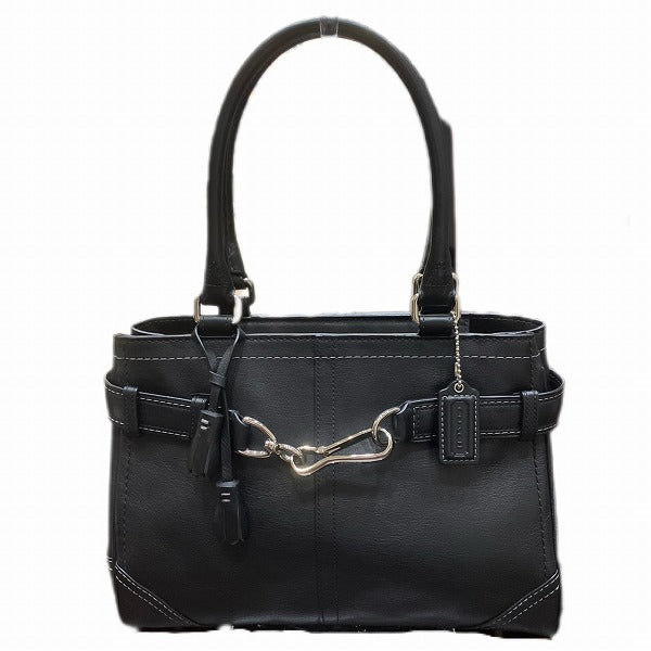 Coach Leather Handbag F08A70 Black