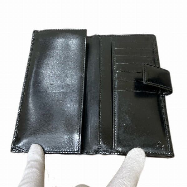 Gucci GG Imprime Black Long Wallet 212104 in Good Condition