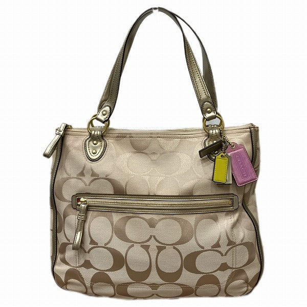 Coach Signature Metallic Outline Tote Bag 22447