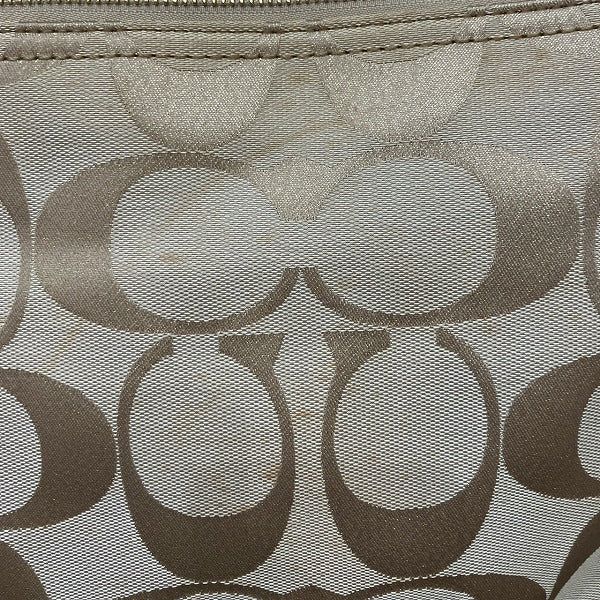 Coach Signature Metallic Outline Tote Bag 22447 in Good Condition