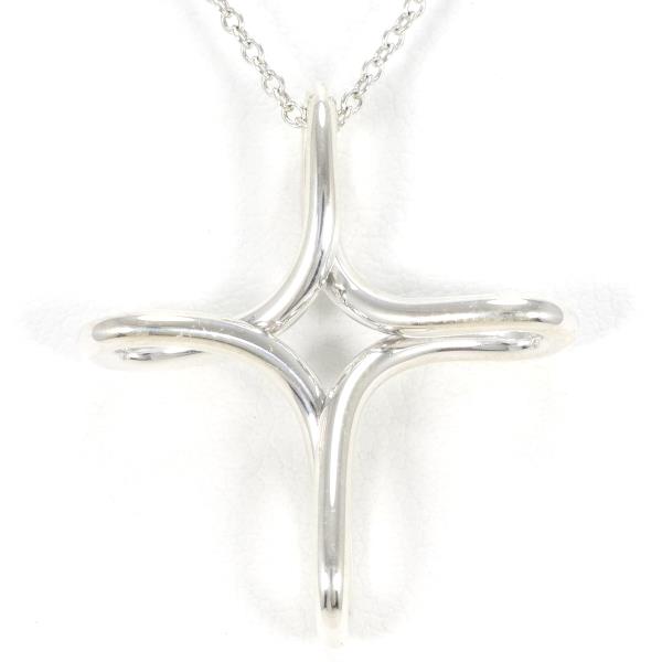 Tiffany & Co Infinity Cross Silver Necklace in Excellent Condition