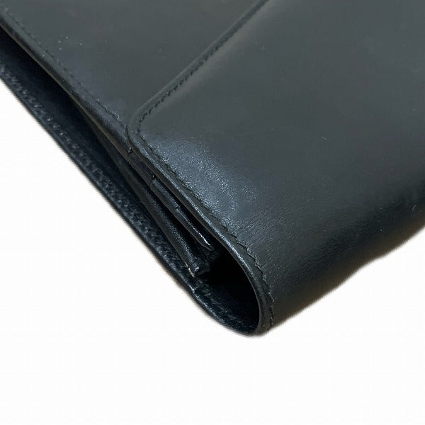 Salvatore Ferragamo Leather Clutch Wallet Black