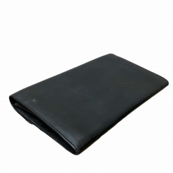 Salvatore Ferragamo Leather Clutch Wallet Black