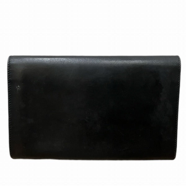 Salvatore Ferragamo Leather Clutch Wallet Black