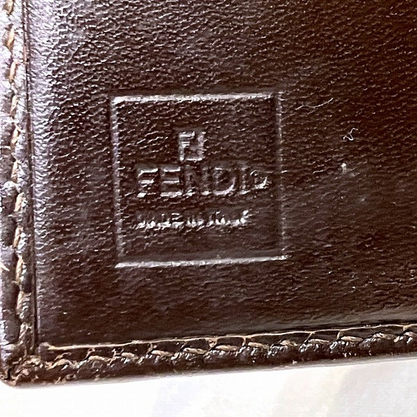 Fendi Zucca Canvas Leather Bifold Wallet in Good Condition