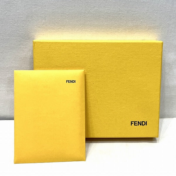 Fendi Zucchino Canvas Leather Bifold Wallet in Good Condition