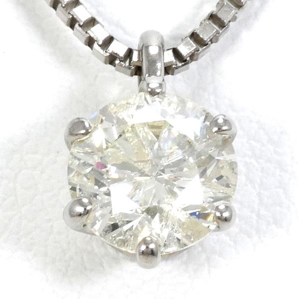 K18 White Gold Necklace Yellow Diamond