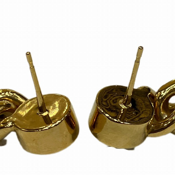 Chanel Gold Stone Plate Earrings L21V in Good Condition