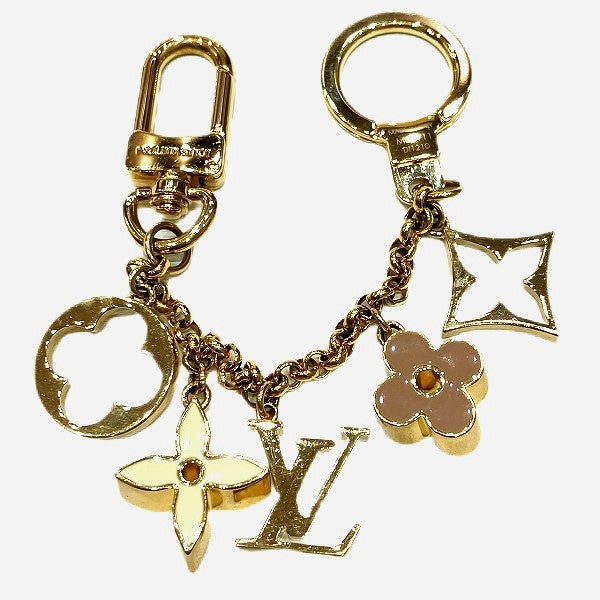 Louis Vuitton Metal Fleur de Monogram Keychain M65111 in Good Condition