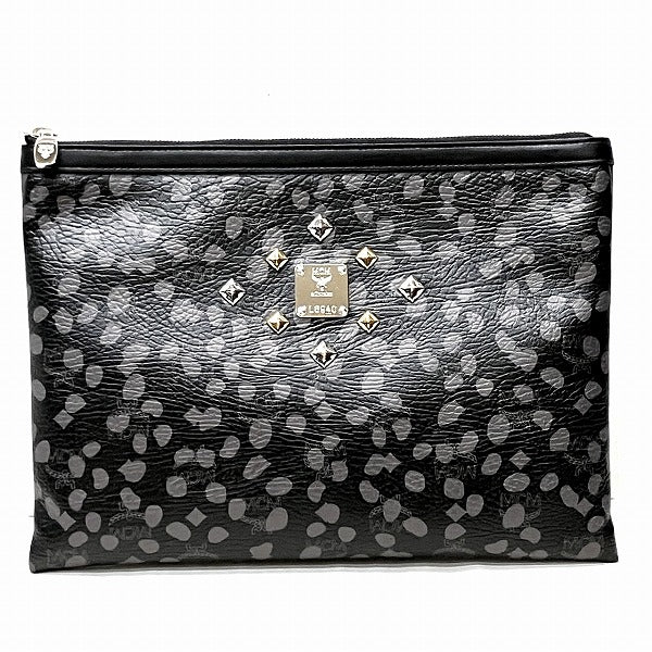 MCM PVC Leather Loveless Collaboration Clutch Bag in Good Condition