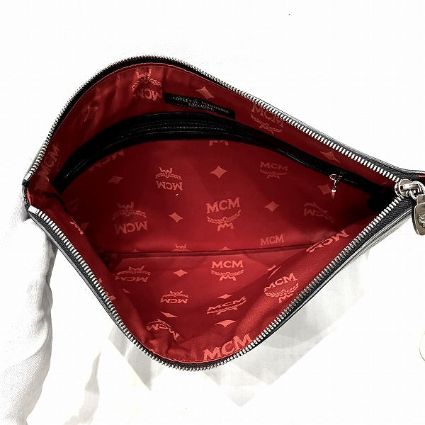 MCM PVC Leather Loveless Collaboration Clutch Bag in Good Condition