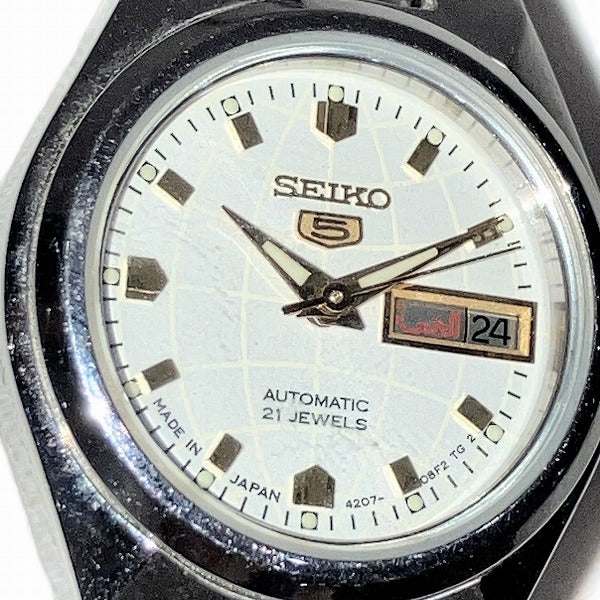 Seiko 5 Automatic Watch 4207-00W0 Stainless Steel in Good Condition