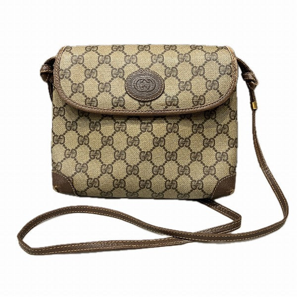 Gucci GG Plus Leather PVC Shoulder Bag 00756