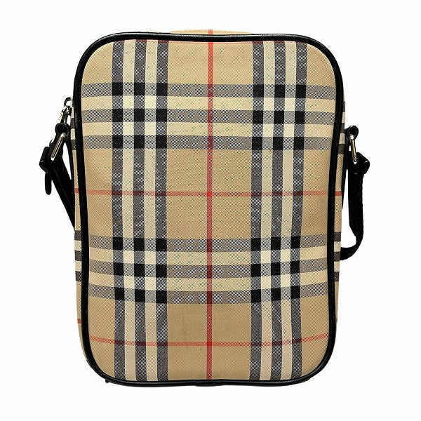 Burberry Vintage Check Canvas Leather Shoulder Bag