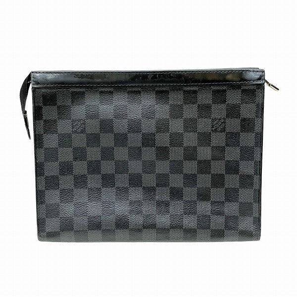 Louis Vuitton Damier Graphite Pochette Voyage MM Clutch N41696 in Good Condition