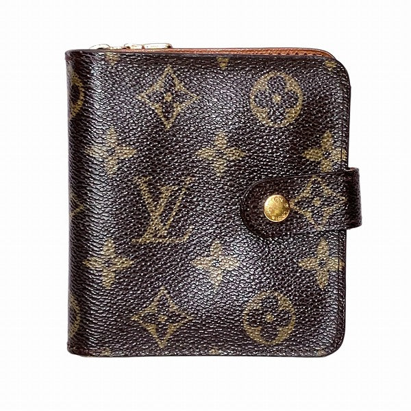 Louis Vuitton Monogram Compact Zip Wallet in Fair Condition