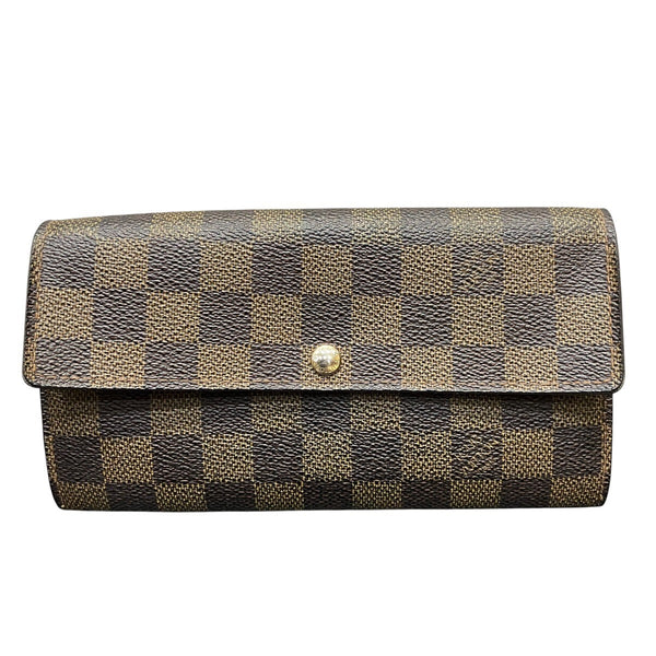 Louis Vuitton Portefeuille Sarah Damier Ebene Long Wallet