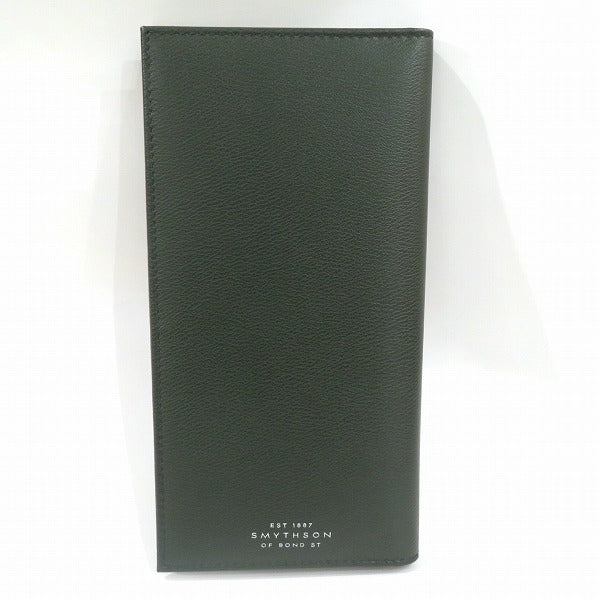 Smythson Leather Long Wallet Bifold Unisex in Great Condition