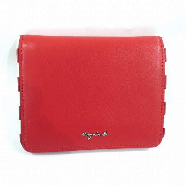 Agnes B Leather Bifold Wallet for Women in Good Condition