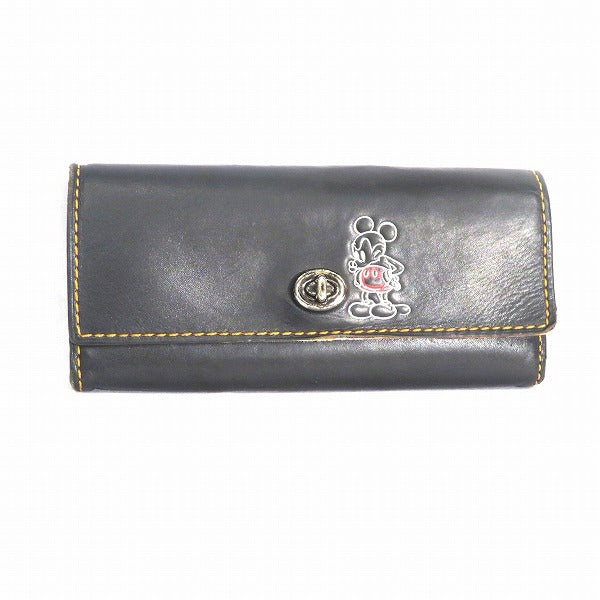 Coach Disney Collaboration Leather Long Wallet Bifold in Fair Condition