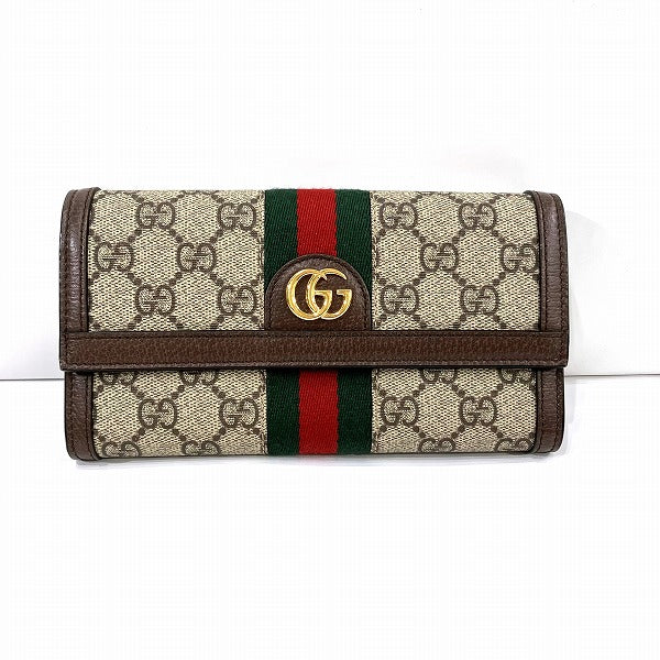 Gucci GG Supreme Ophidia Continental Wallet 523153 in Great Condition