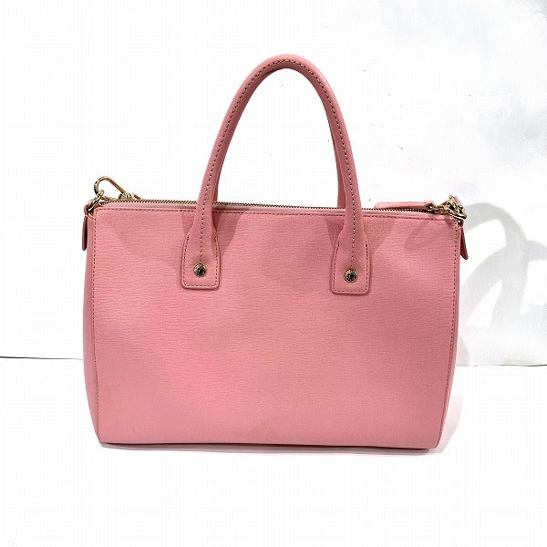 Furla Pink 2way Leather Handbag in Good Condition