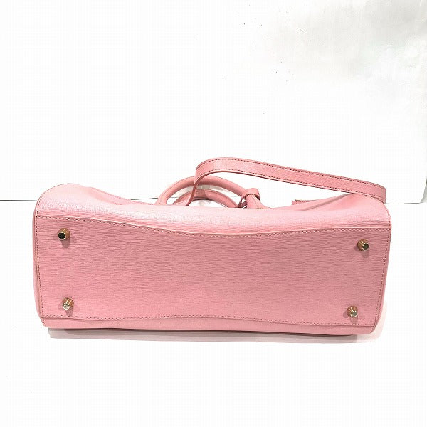 Furla Pink 2way Leather Handbag in Good Condition