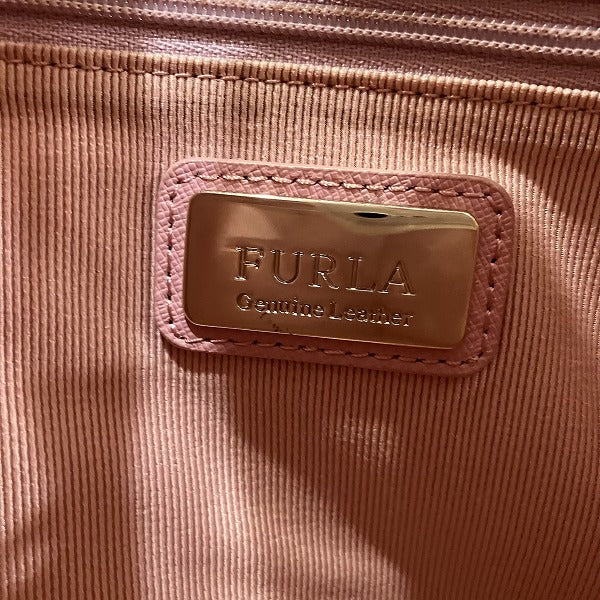 Furla Pink 2way Leather Handbag in Good Condition