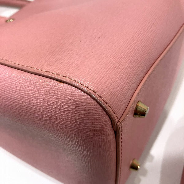 Furla Pink 2way Leather Handbag in Good Condition