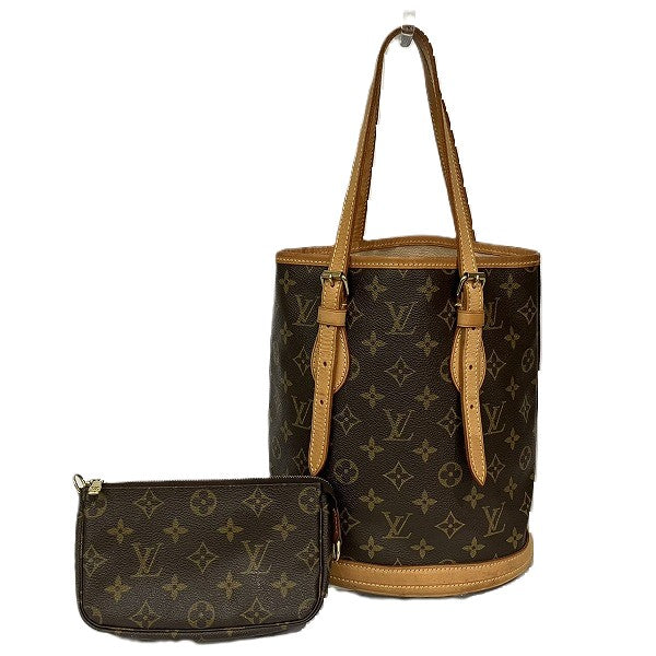 Louis Vuitton Monogram Petit Bucket Tote Bag