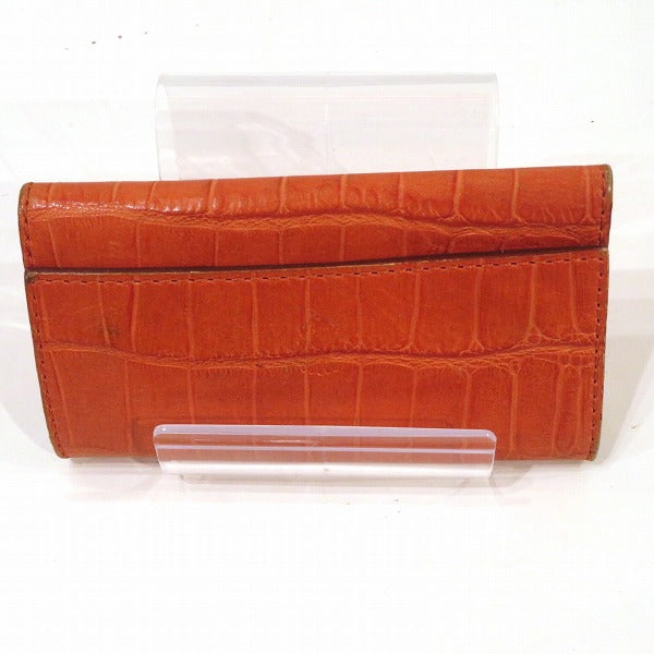 Felisi Croc Embossed Leather Key Case in Good Condition